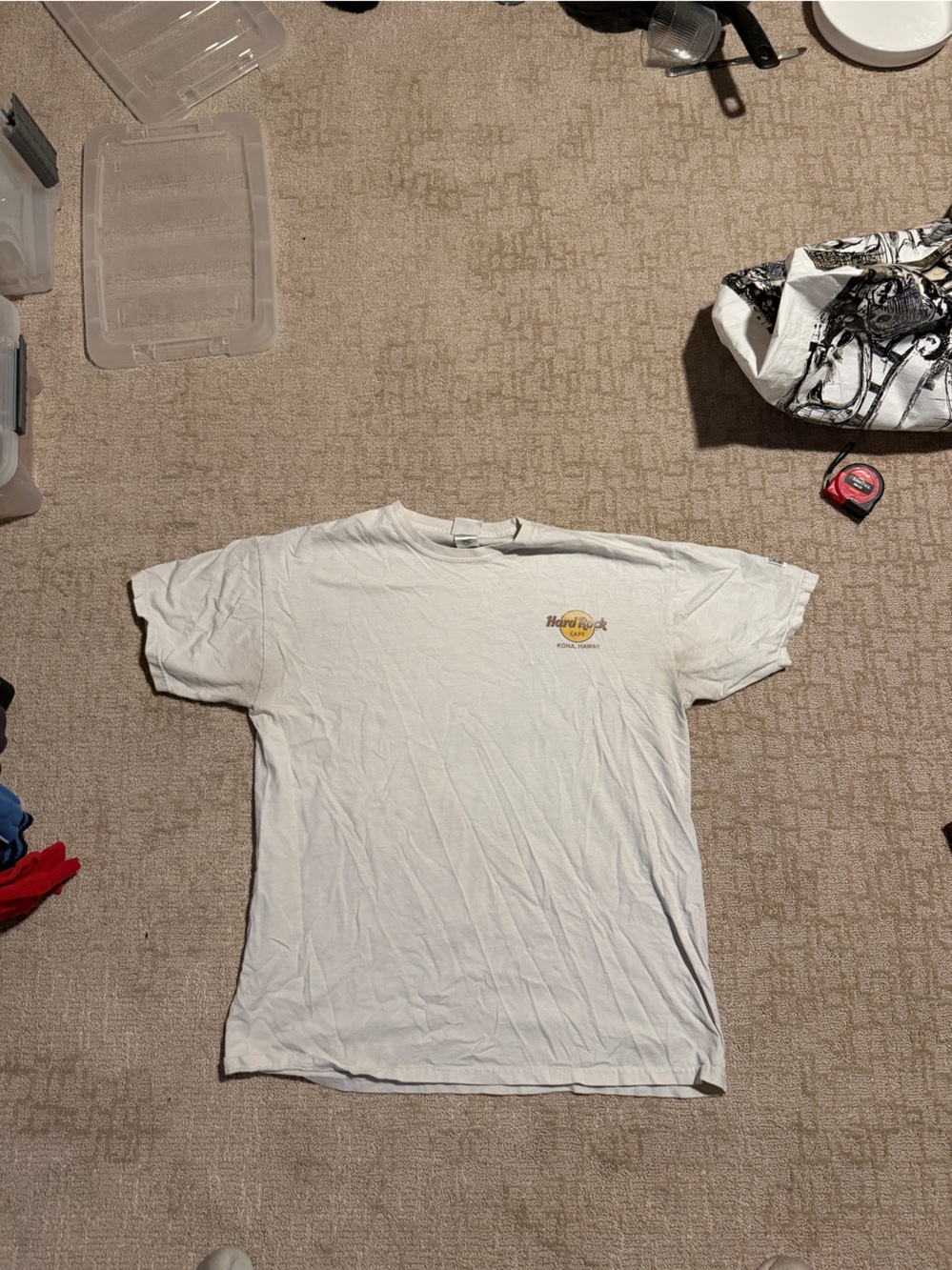 Vintage Hard Rock Cafe Palm Springs White Logo Tee - Men Xl
